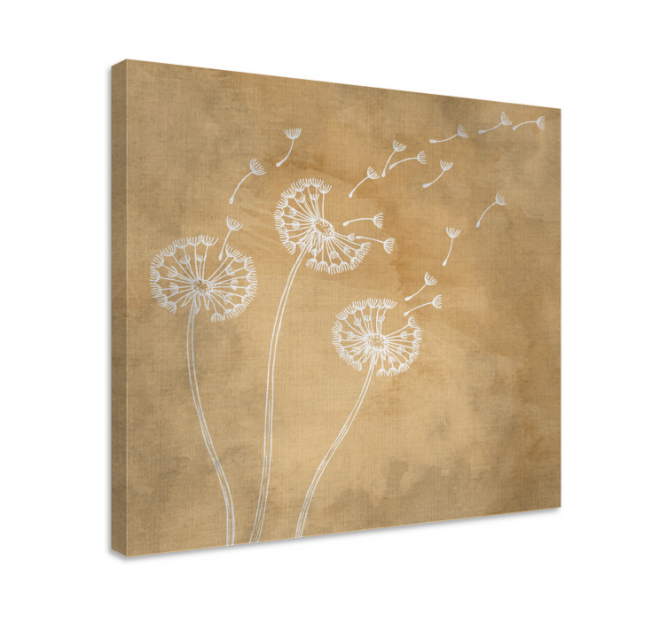 Flowers canvas dandelion seeds flow - TenStickers