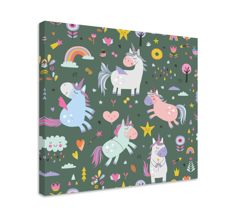 Unicorn pictures framed magical unicorn parade - TenStickers