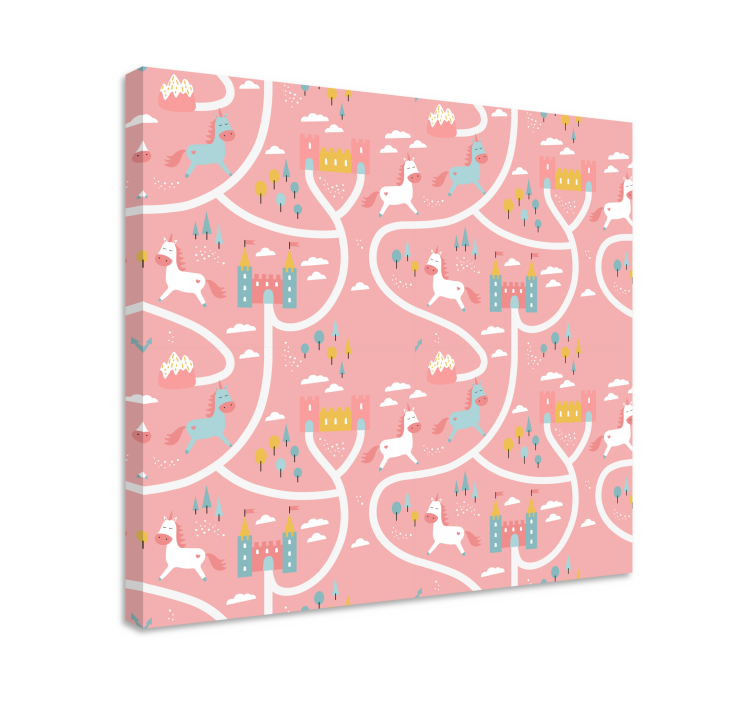 Stag canvas enchanted unicorn adventure - TenStickers