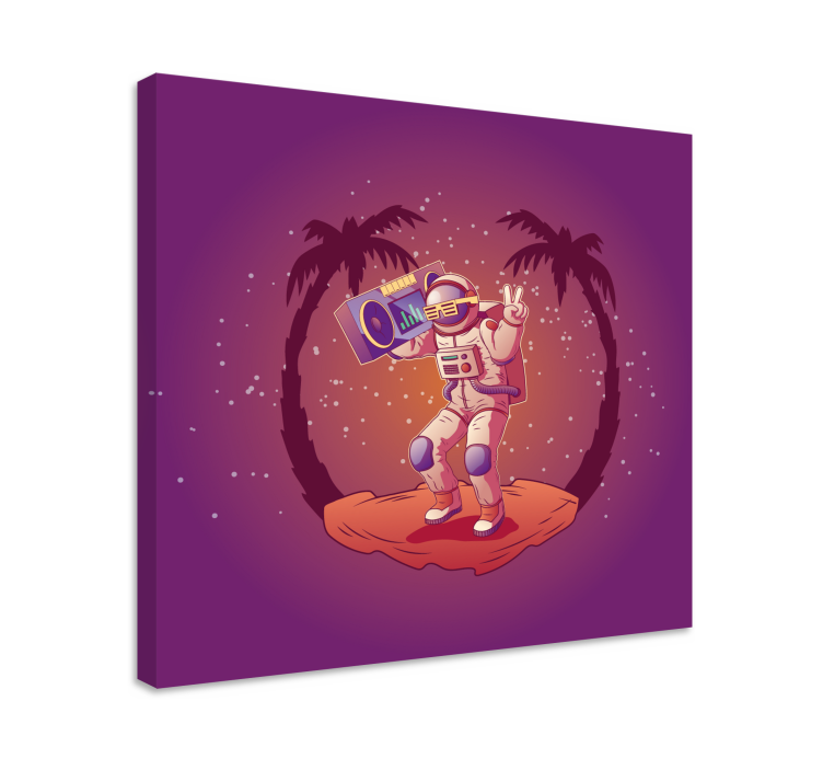 Framed gaming wall art astronaut dancing - TenStickers