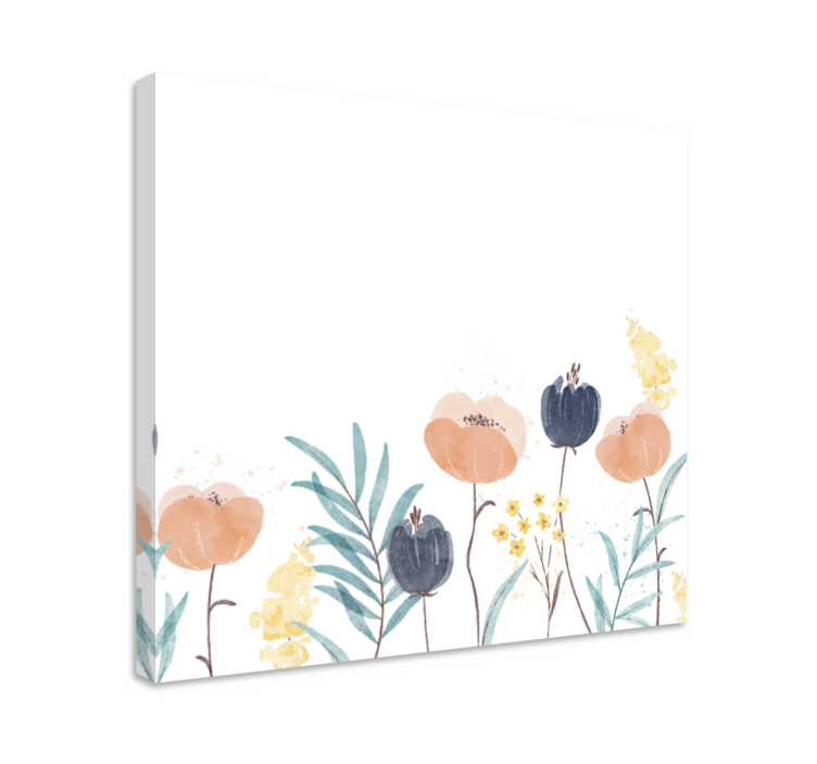 Flowers canvas floral buds arrangement - TenStickers