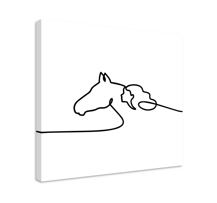 Horse wall art elegant horse silhouette - TenStickers