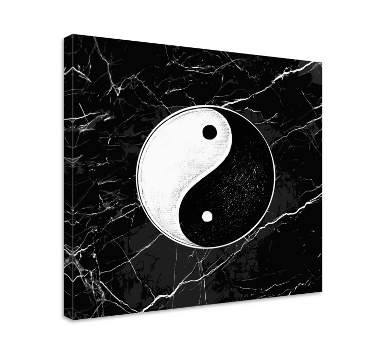 Zen canvas art with yin yang design - TenStickers