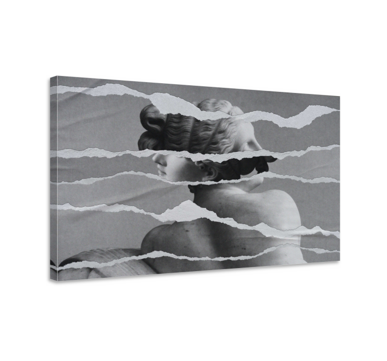 Canvas art torn paper artwork - TenStickers