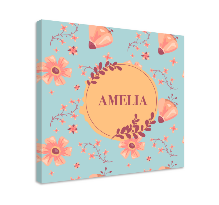 Personalized Floral Pattern Flowers  canvas - TenStickers