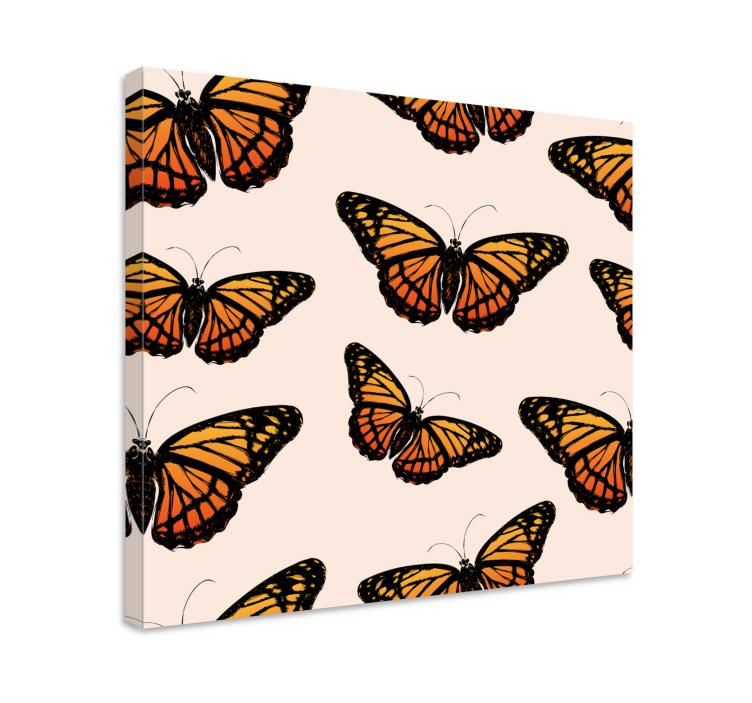 Butterfly canvas colorful monarch butterflies - TenStickers