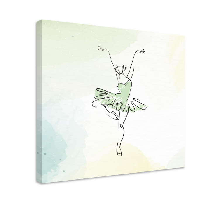 Dancer canvas elegant ballet movement - TenStickers