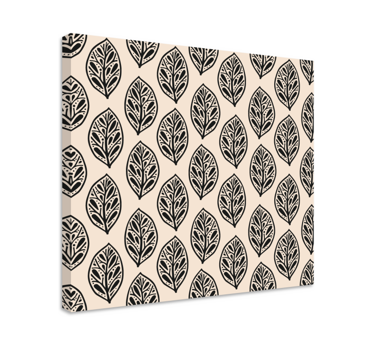 Flowers canvas with elegant leaf design - TenStickers