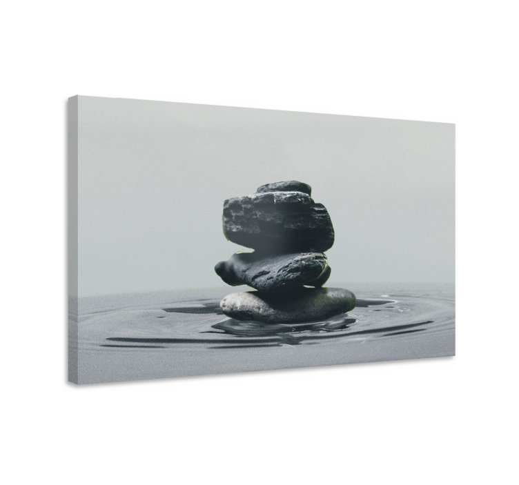 Zen canvas art balanced stone towers - TenStickers