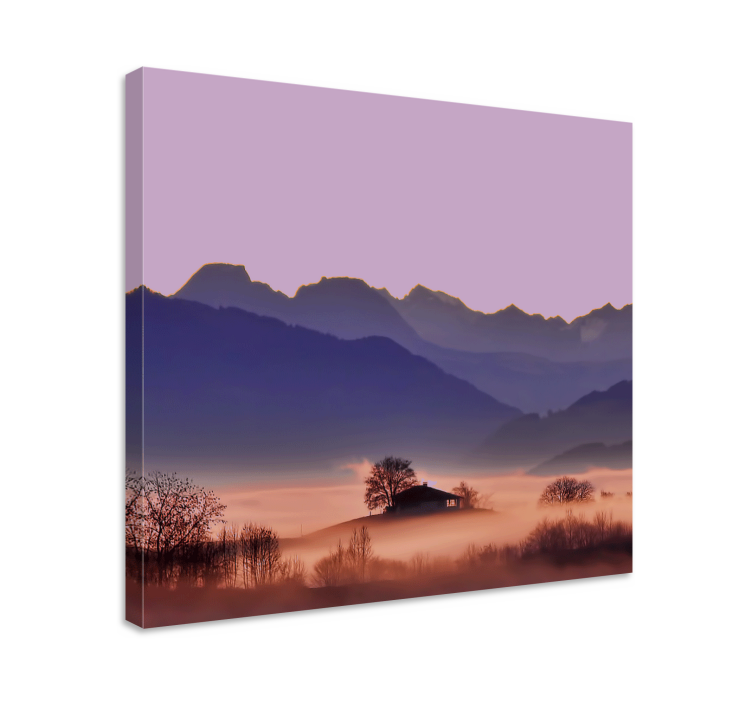 Mist landscape aesthetic landscape canvas - TenStickers