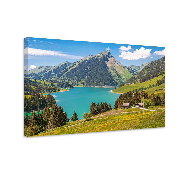 Mountain and trees  landscape canvas - TenStickers