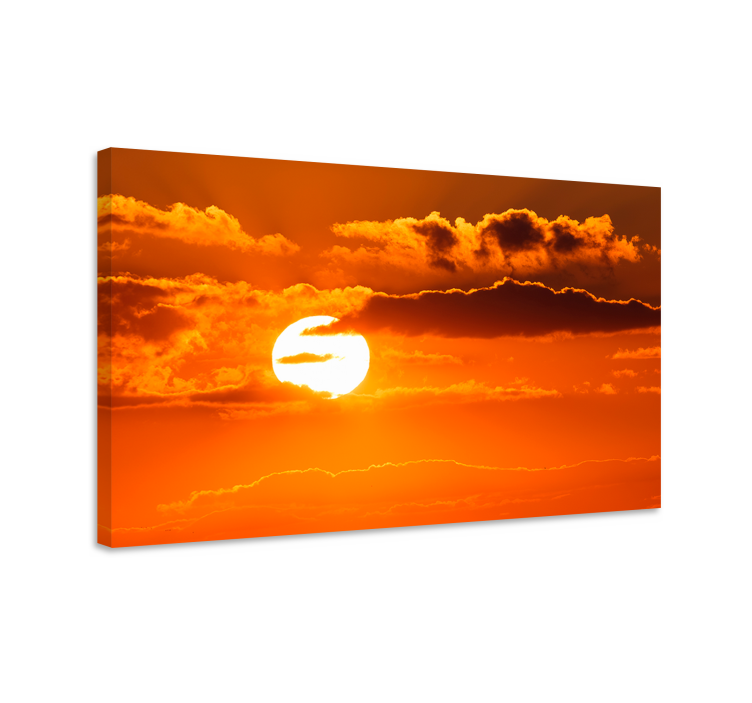 Cloud and sunset aesthetic landscape canvas - TenStickers