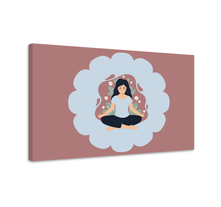 Mandala canvas meditative floral essence - TenStickers