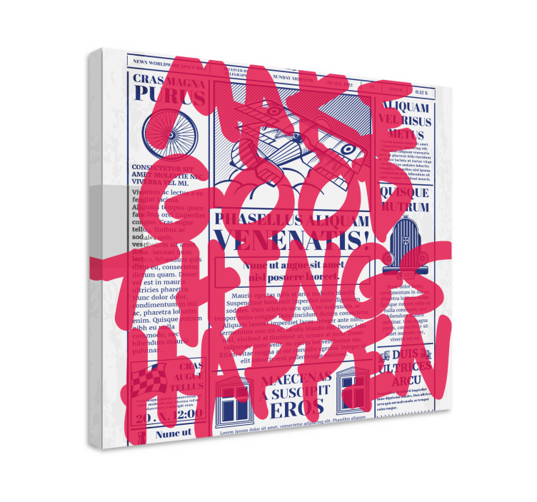 Quote canvas create good things - TenStickers