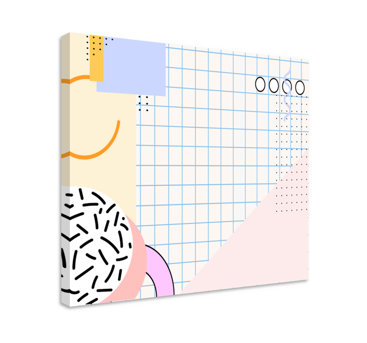 Modern canvas art inspired by shapes and patterns - TenStickers