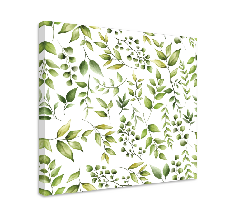 Flowers canvas lush greenery design - TenStickers