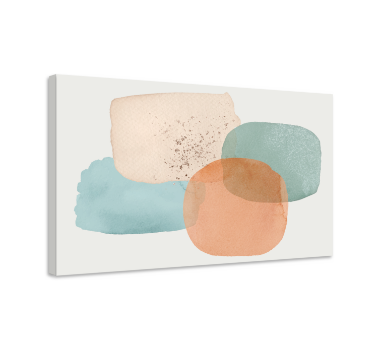 Earth colors minimalist canvas for dining room - TenStickers