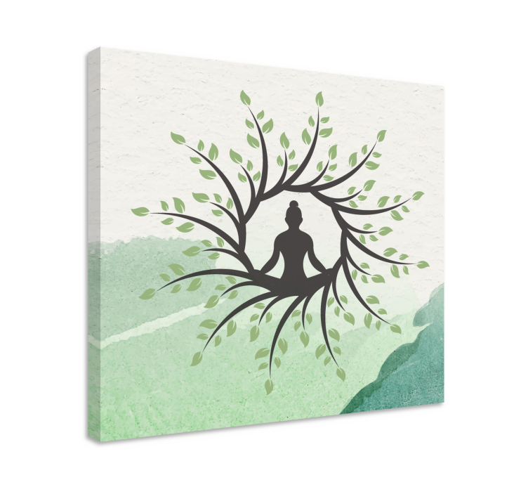Buddha wall art meditating buddha silhouette - TenStickers