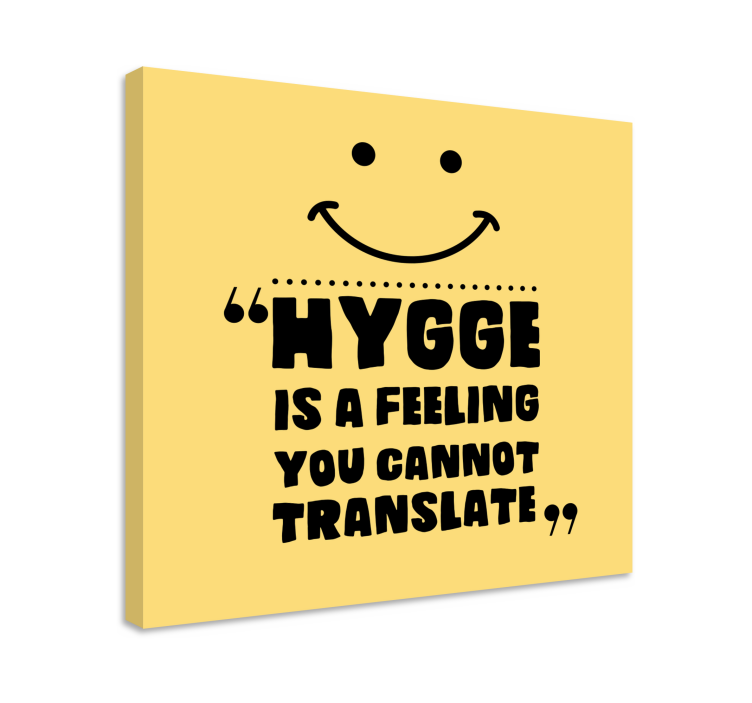 Quote canvas hygge is a feeling - TenStickers