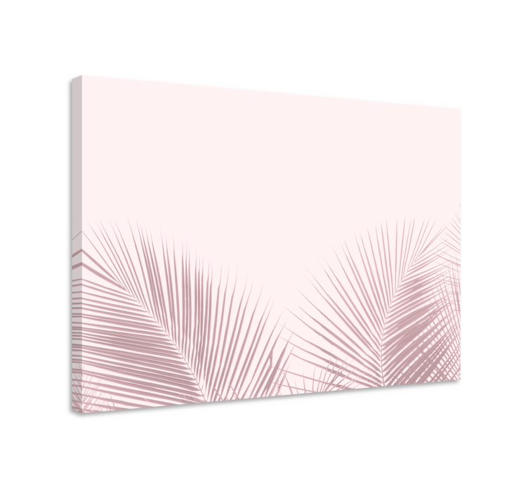 Flowers canvas featuring graceful palm fronds - TenStickers