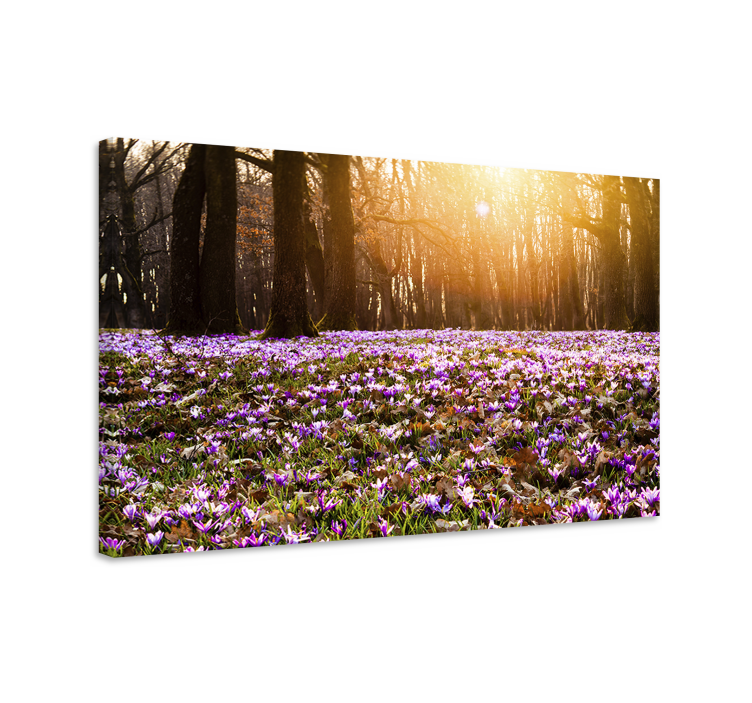 Flowers canvas spring blooming landscape - TenStickers