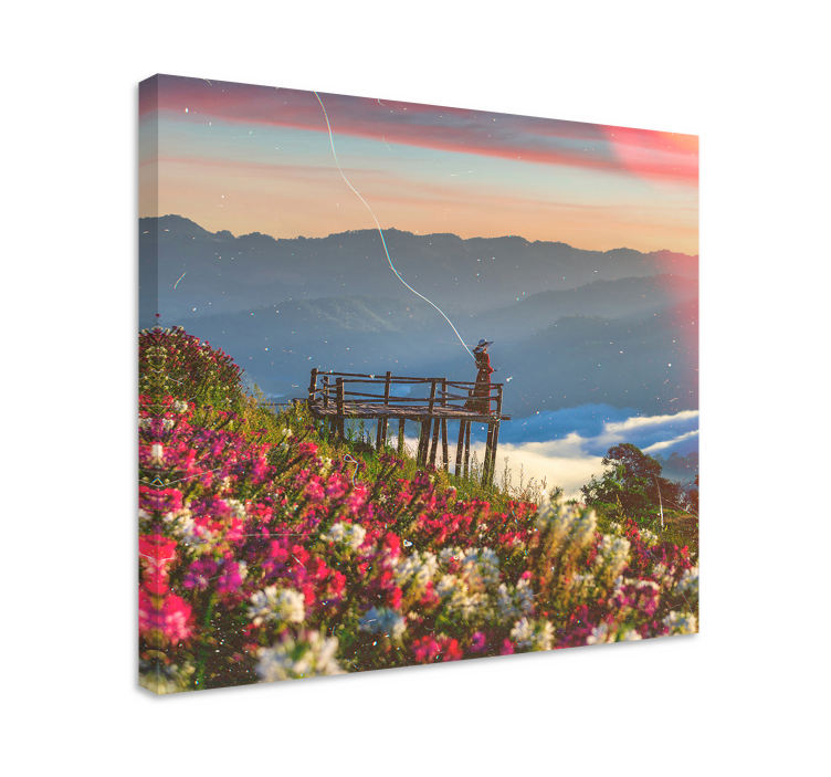 Landscape canvas tranquil mountain view - TenStickers