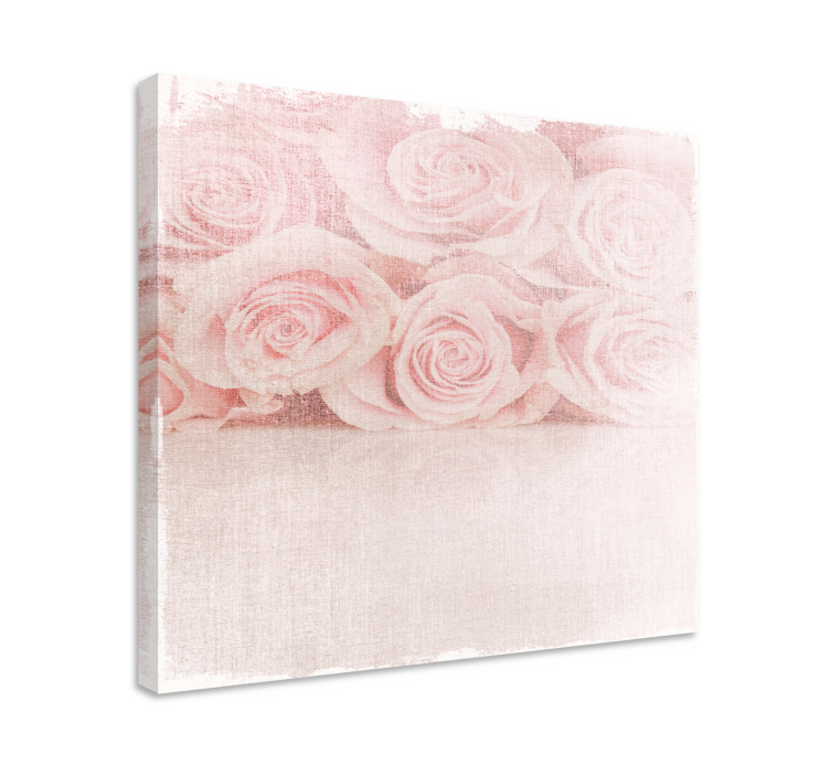 Gentle blush roses flowers canvas - TenStickers