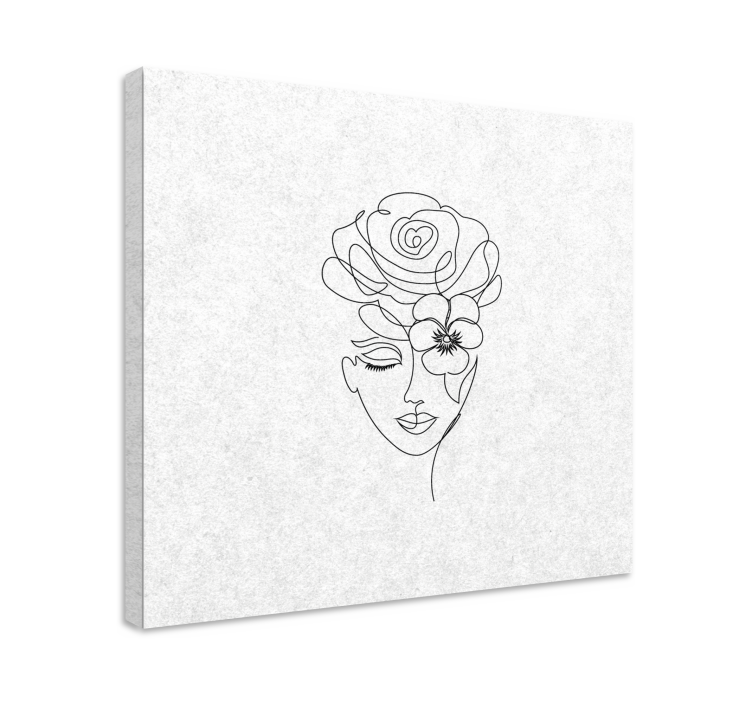 Minimalist faceless woman canvas pictures - TenStickers