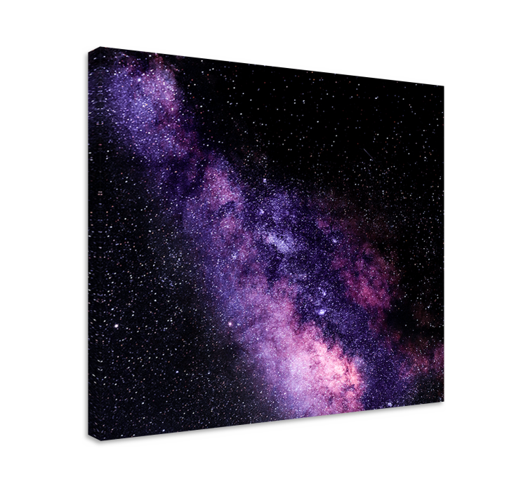 Beautiful purple view of space landscape canvas - TenStickers