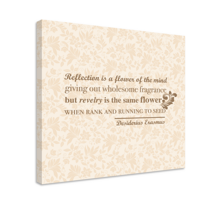 Floral reflection quote quote canvas - TenStickers