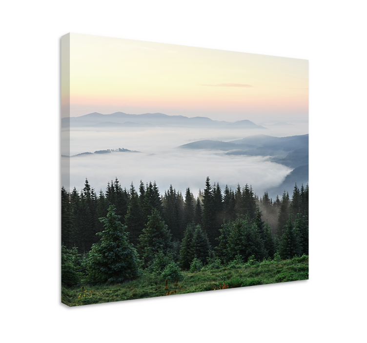 Tranquil mountain vista landscape canvas - TenStickers