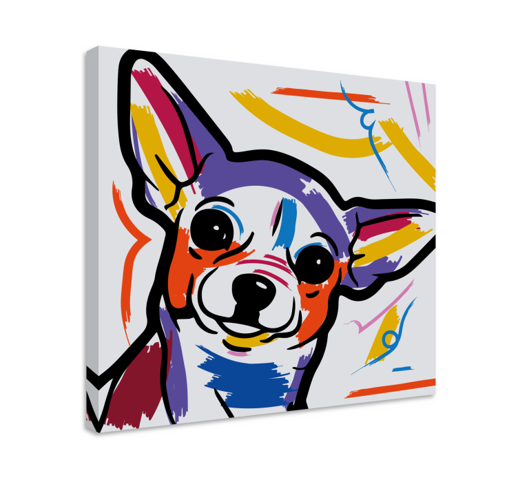 Dog wall art colorful canine artwork - TenStickers