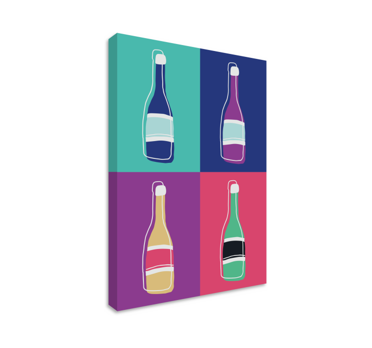 Pop Art Bottles abstract wall art  1 - TenStickers
