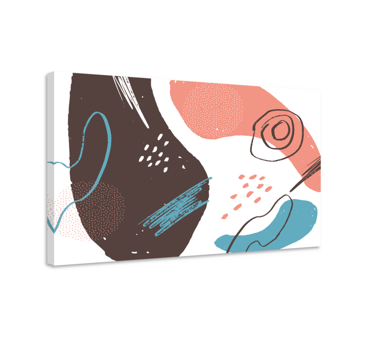 Abstract wall art 1 dynamic artistic forms - TenStickers