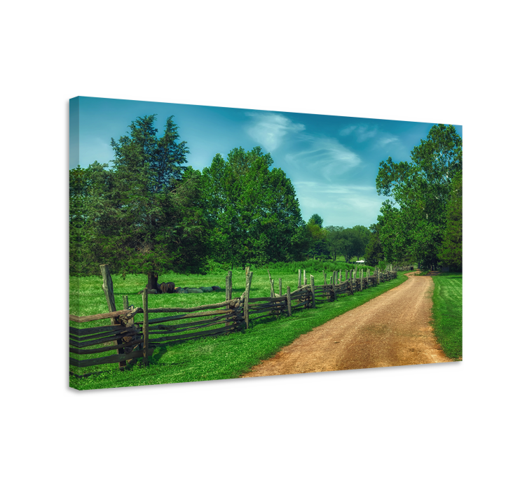 Landscape canvas serene country path - TenStickers