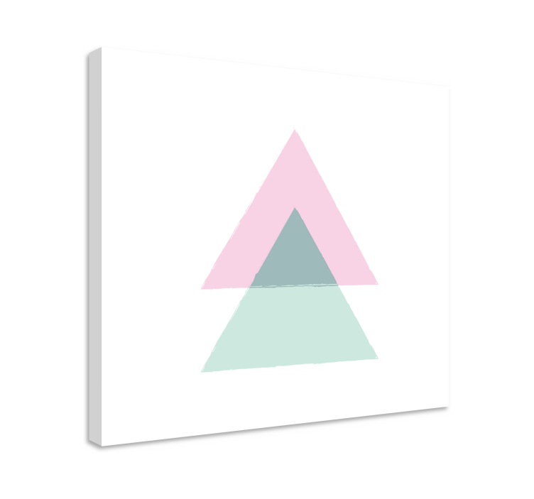 Geometric canvas with triangular shapes - TenStickers