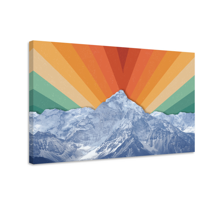 Majestic mountain sunrise landscape canvas - TenStickers