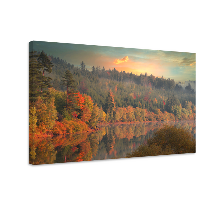 Landscape canvas autumn reflections - TenStickers