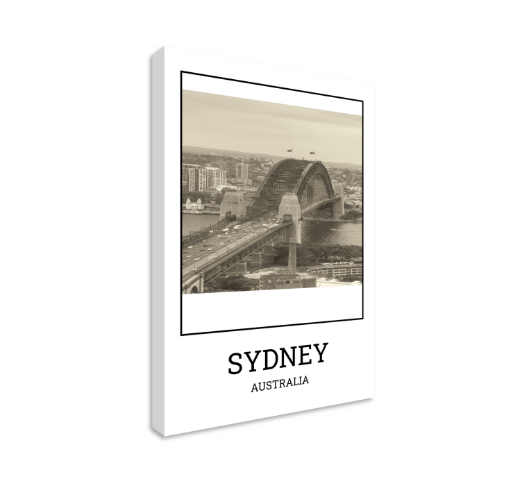 Sydney Black And White Cityscape Wall Art - TenStickers