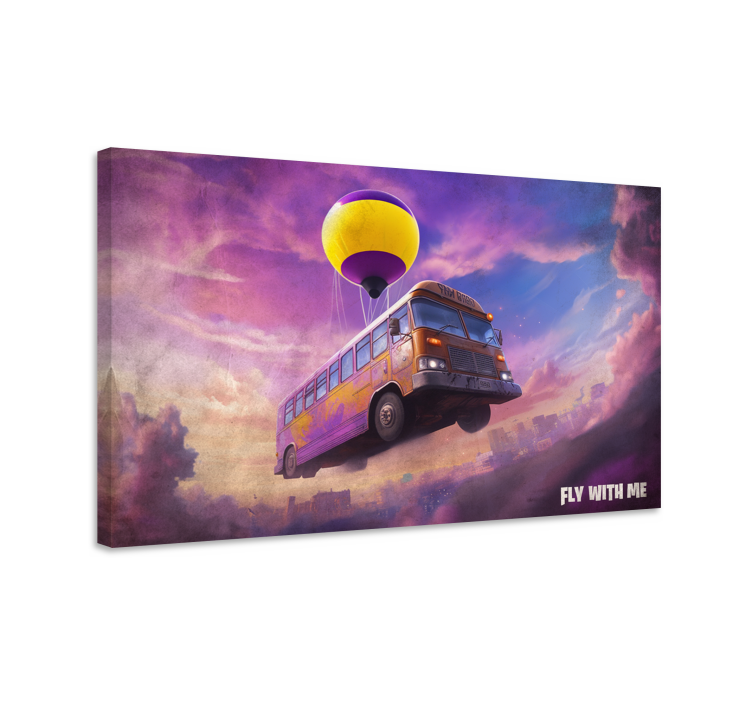 Flying bus scene gaming gaming wall art - TenStickers