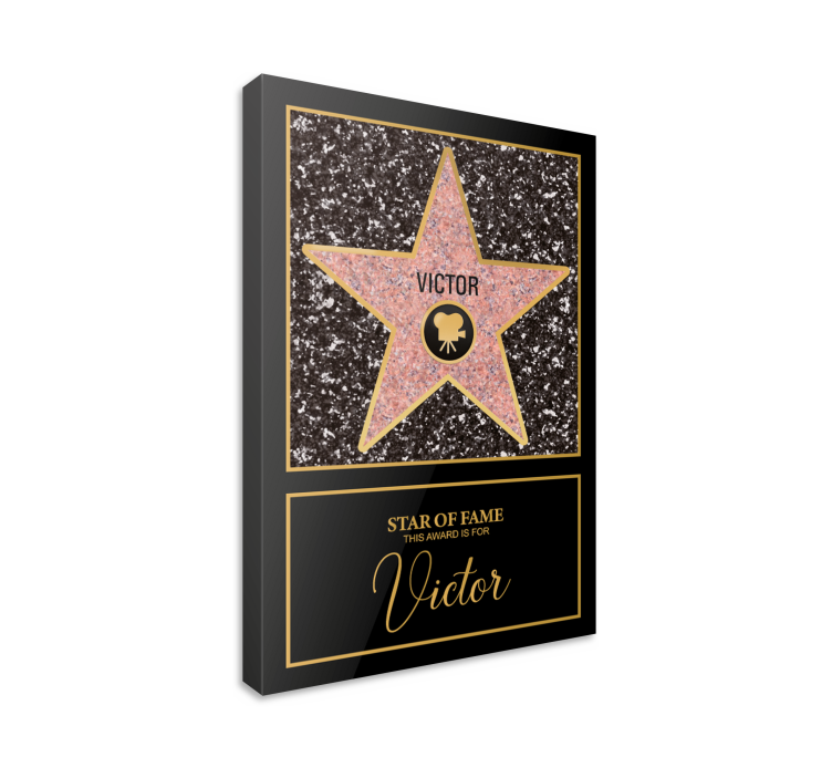 Custom star of fame living room wall art - TenStickers