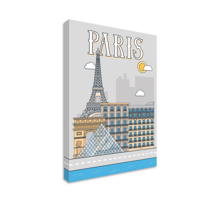 Paris cityscape wall art print - TenStickers