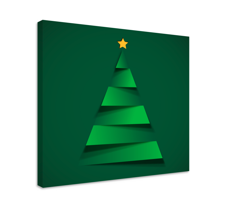 Modern christmas tree christmas canvas art - TenStickers