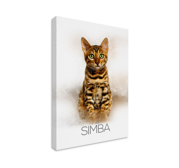 Pet portrait customized canvas print - TenStickers
