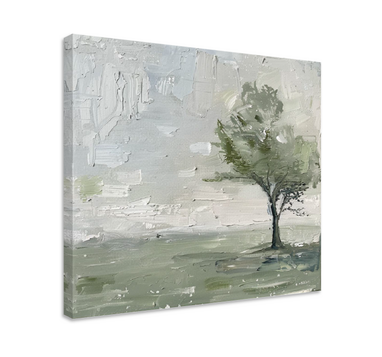 Tree Painting Design Canvas Wall Art - TenStickers