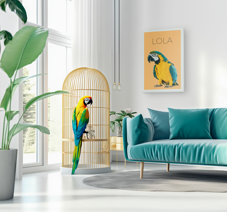 Minimalist watercolor pet portrait canvas art - TenStickers