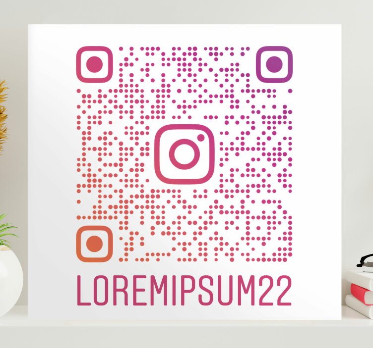 Instagram QR code customized canvas print - TenStickers