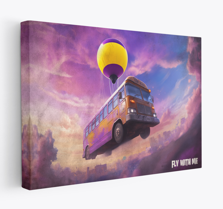 Flying bus scene gaming gaming wall art - TenStickers