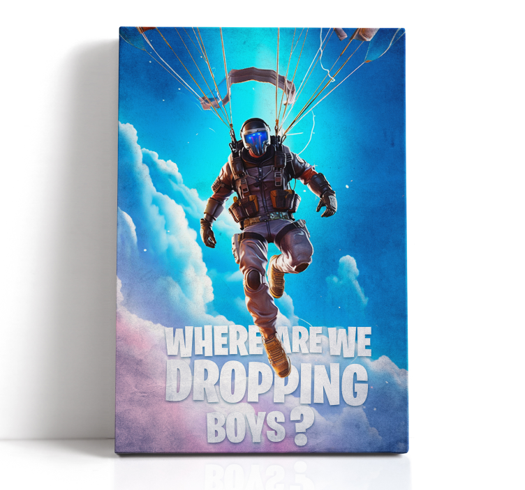 Where are we dropping  gaming framed wall art - TenStickers