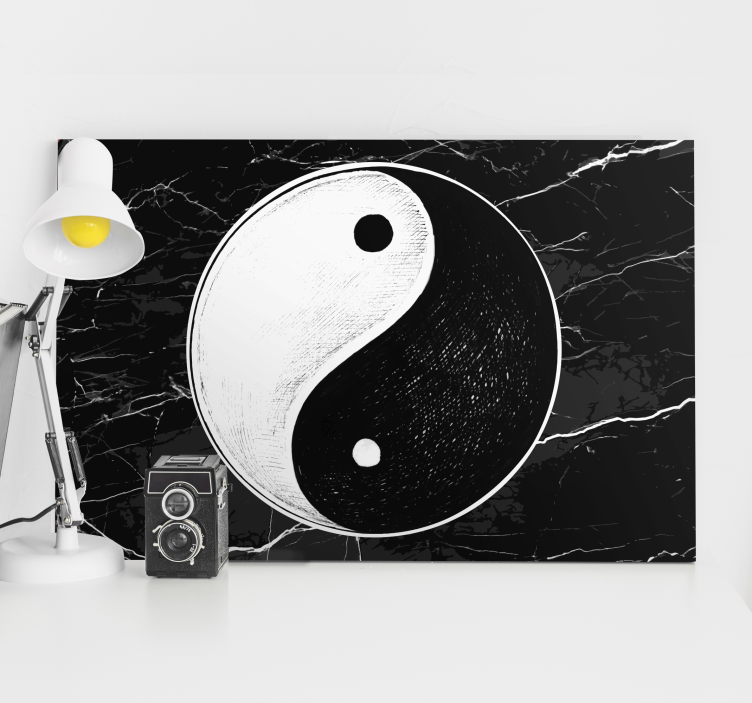 Zen canvas art with yin yang design - TenStickers